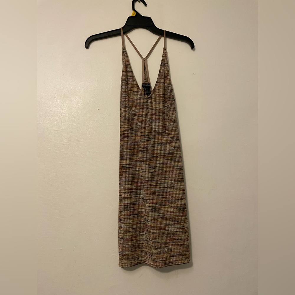 Multicolor Knit Halter Dress